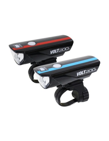 CATEYE VOLT200 ZWART/ROOD USB-OPLAADBAAR