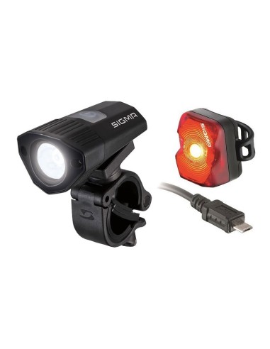 SIGMA LICHTSET BUSTER 100 + ACHTERLICHT NUGGET USB OPLAADBAAR