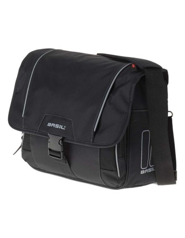 BASIL SPORT DESIGN FRONT BAG+RAINCOVER ZWART