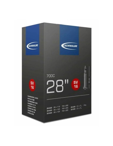 SCHWALBE 28" BINNENBAND SV16 28/32-622/630 FIETSVENTIEL  40mm