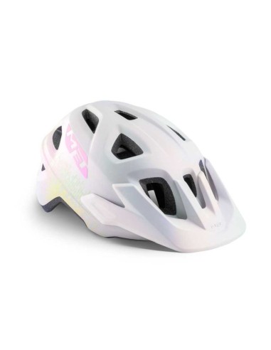 MET FIETSHELM ELDAR UNISIZE IRIDESCENT WHITE