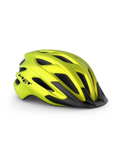 MET FIETSHELM CROSSOVER LIME YELLOW METALLIC