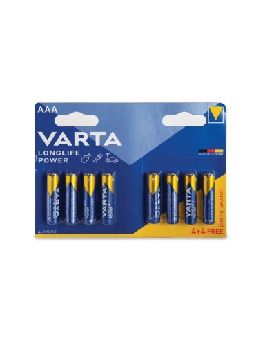 VARTA LONGLIFE POWER AAA ALKALINE 4+4 GRATIS