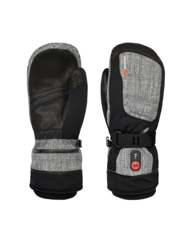 30SEVEN HEATED MITTENS GRAY WITH PRIMALOFT INSULATION