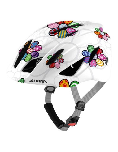 ALPINA HELM KIDS PICO 50-55cm PEARLWHITE-FLOWERS