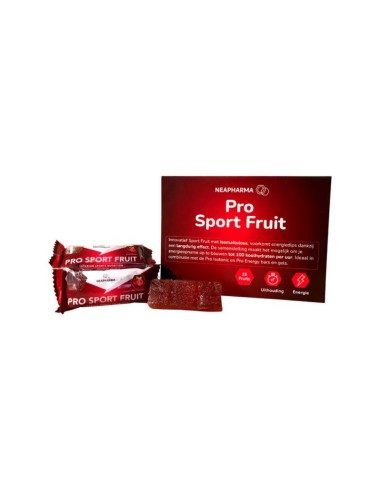 NEAPHARMA PRO SPORT FRUIT REEP FRAMBOOS 15 STUKS