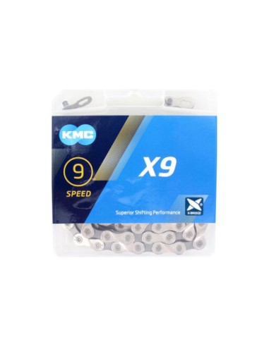 KMC KETTING X9 9v 1/2-11/128 114L GRIJS