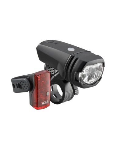 AXA GREENLINE 2 HI POWER LICHTSET 50Lux USB-OPLAADBAAR