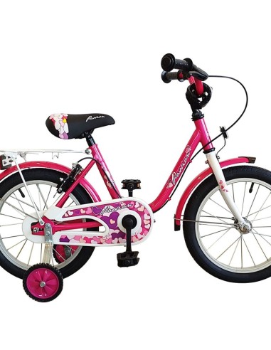 PASSION KINDERFIETS 16 INCH FUCHSIA/WIT