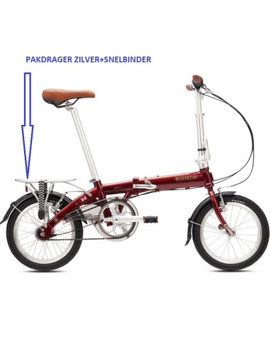BICKERTON PAKDRAGER 16 INCH ZILVER + SNELBINDER