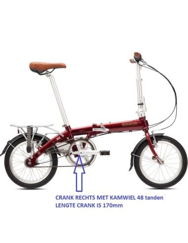 BICKERTON PROWHEEL CRANK RECHTS 48t LENGTE 170mm