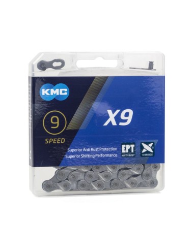 KMC KETTING X9 EPT 114L ZILVER ANTI-ROEST PROTECTION