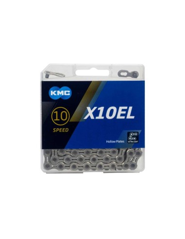 KMC KETTING X10EL ZILVER EXTRA LIGHT 114 LINKS