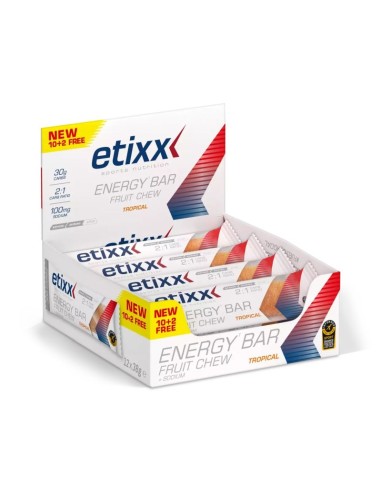 ETIXX ENERGY BAR FRUIT CHEW 12x38gram TROPICAL