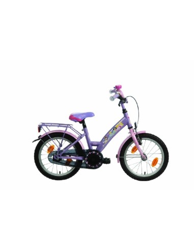 BIKE FUN KINDERFIETS PRINCESS GIRL 12 INCH LILA/ ROZE/PAARS