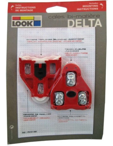 LOOK SCHOENPLAATJES DELTA MET TEFLON ROOD 9° SPELING