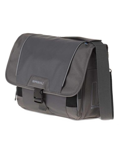 BASIL SPORT DESIGN FRONT BAG+RAINCOVER GRIJS