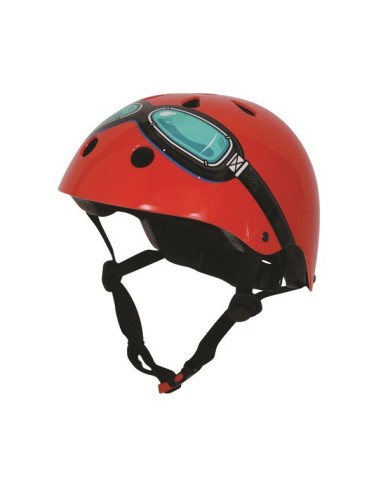 KIDDIMOTO HELM KINDER RED GOGGLE