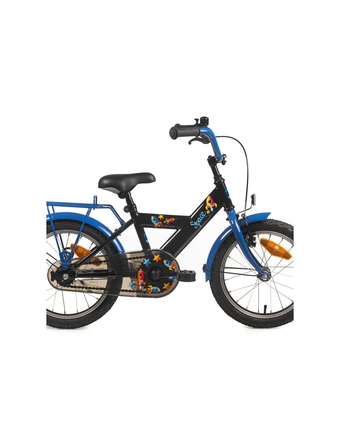 schipper voordat criticus BIKE FUN KINDERFIETS SPACE 12 ZWART/BLAUW